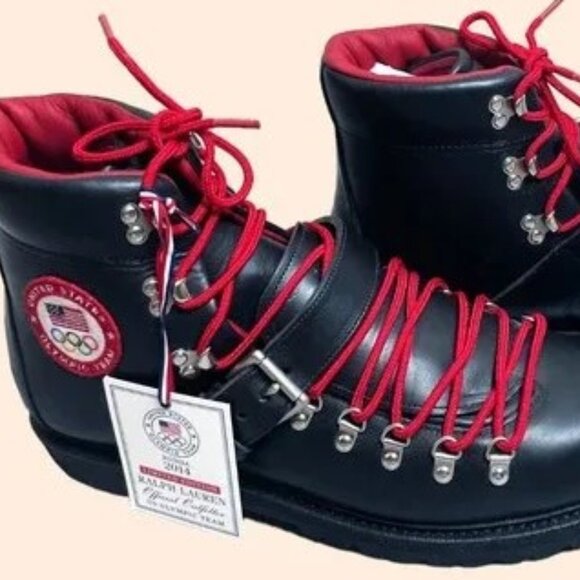 RALPH LAUREN WINTER OLYMPICS BLACK BOOTS - SIZE 7.5 (MENS) - NEW IN BOX - Picture 3 of 16